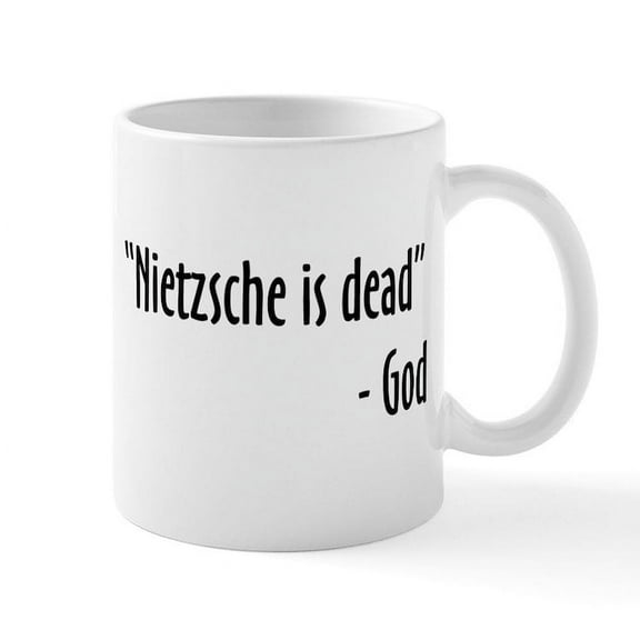 CafePress - Nietzsche And God Are Dead Coffee Mug - 11 oz Ceramic Mug - Novelty Coffee Tea Cup