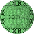 thumbnail image 1 of Ahgly Company Indoor Round Oriental Emerald Green Industrial Area Rugs, 7' Round, 1 of 1