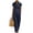 Navy, variant on Linen Sets for Women 2 Piece Summer Casual Short Sleeve V Neck Button down Shirts Matching Loose Wide Leg Pants, M