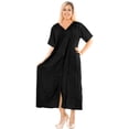 thumbnail image 3 of HAPPY BAY Women's Beachwear Swimsuit Coverups for Women Summer Cover ups for Swimwear Women Button up Shirt Dress Beach L-XL Black, Solid, 3 of 5