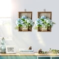 thumbnail image 5 of Votnto Artificial Hanging Peony Hydrangea Flowers with Wooden Frame, Faux Pothos Hanging Plants for Living Room Bedroom Office Home Decor, 5 of 6