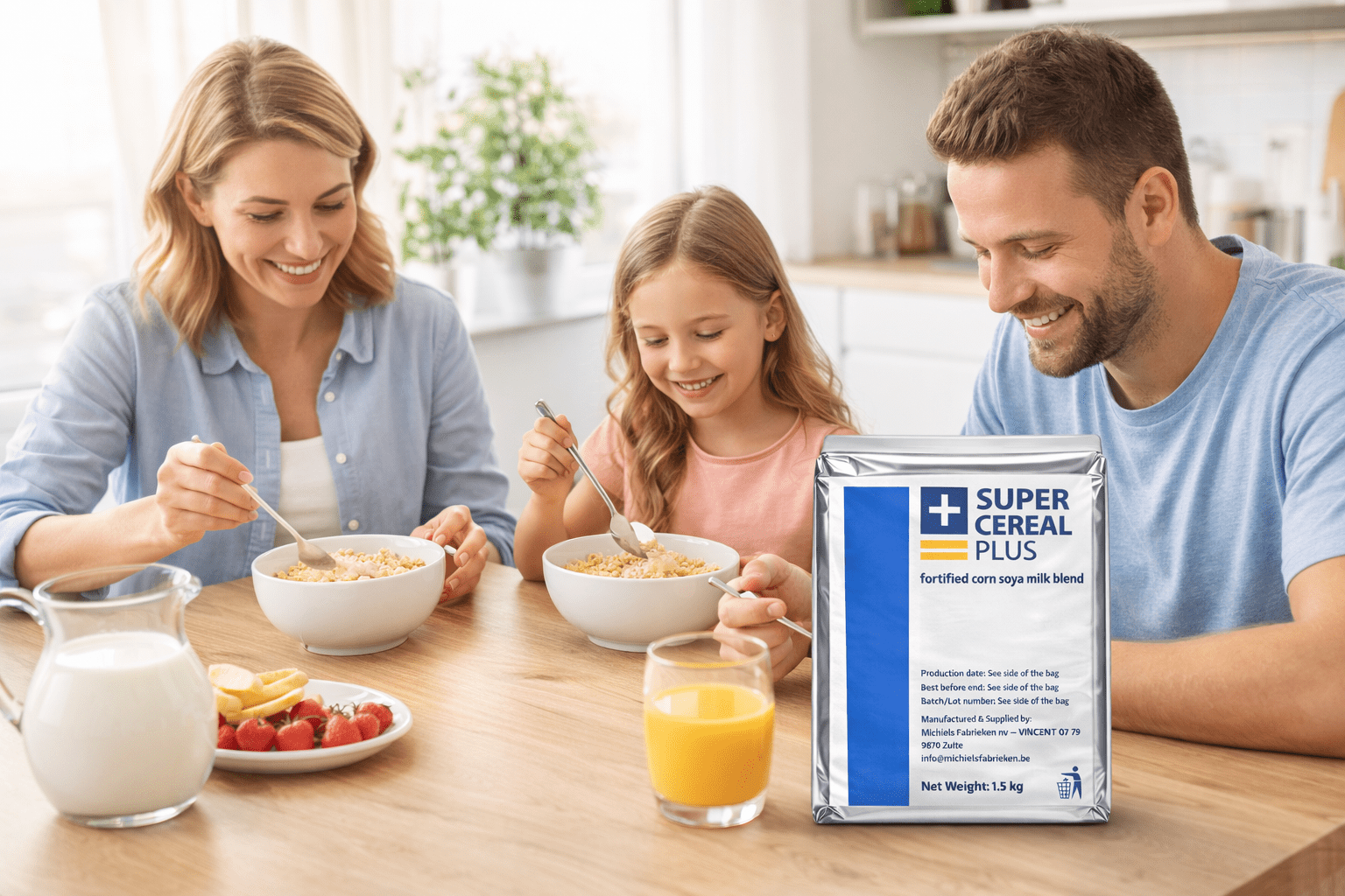 Super Cereal Plus 1.5 kg Fortified Nutrition Cereal | Corn & Soya Milk Blend | Instant Healthy Breakfast Meal | Vitamin & Mineral Daily Energy Support | For Children & Adults
