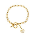 thumbnail image 1 of Minnieouse de acero inoxidable pulido corazón hebilla cadena pulseras fácil de combinar joyería de moda mujer regalo fiesta hogar Ropa, zapatos y accesorios Miscelánea Minnieouse AP018047-00, 1 of 6
