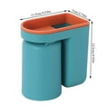 thumbnail image 2 of No-Drill Toothbrush Holder and Cup Set, Wall Mount Organizer with Drain Holes, 4-in-1 Bathroom Storag, 2 of 6