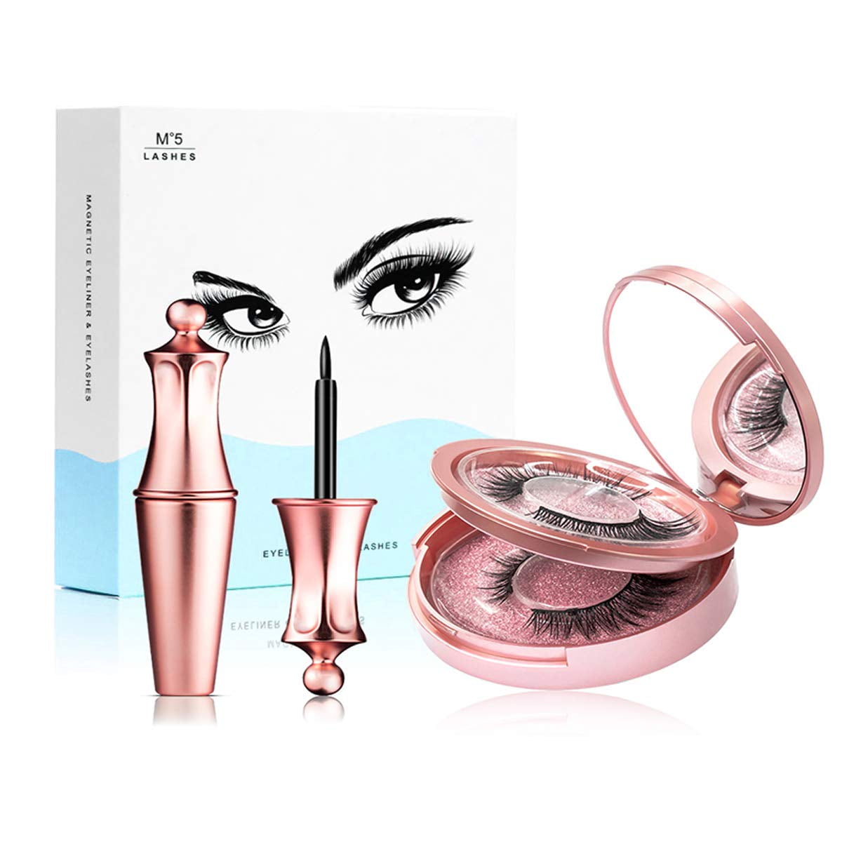 "Happyline" Eyelashes with Eyeliner, Vmini Eyeliner