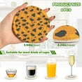 thumbnail image 3 of Leopard Print Pattern 6 Pcs Drink Coasters with Holder Absorbent Coasters Woven Coasters for Drinks Table Desk Protection Home Decor, 3 of 7