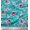 Turquoise Green, variant on Soimoi Cotton Duck Fabric Leaves,Periwinkle & Rose Floral Print Fabric by The Yard 42 Inch Wide