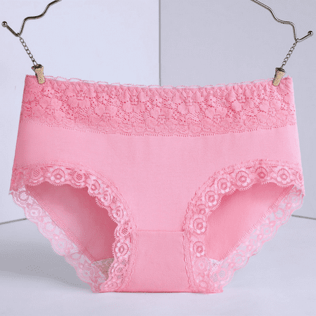 Fulorrnie Underwear for Women Plus Size High Cut Comfort Breathable Panties Briefs Elastic Waist Seamless Stretchable Panty  Pink  XL