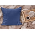 thumbnail image 2 of Retro Fluffy Throw Pillow Cushion Cover, Pattern Polka Dots on a Sailor Indigo Background Vintage Tile Geometric, Decorative Square Accent Pillow Case, 24" x 24", White and Indigo, by Ambesonne, 2 of 5