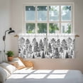 thumbnail image 4 of Black Pine Tree Tier Curtains, Vintage Watercolor Botanical Light Filtering Kitchen Curtains, 2Pcs Rod Pocket Half Window Treatments Panels for Sink Cafe Cabinet Camper 27.5x24 Inches, 4 of 9