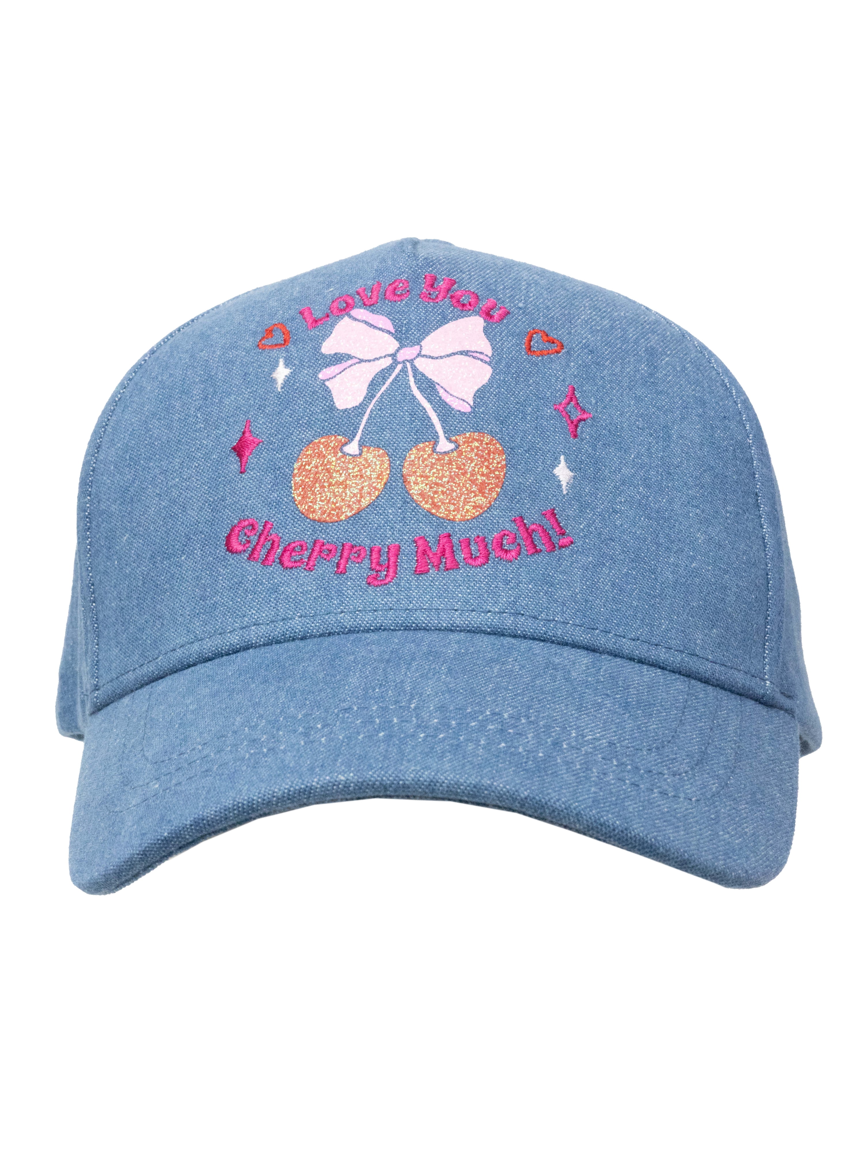 Wonder Nation Girls Cherry Icon Baseball Hat One Size Fits Most