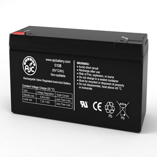 LEOCH DJW6-12 Battery Replacement - UB6120 Universal Sealed Lead Acid  Battery (6V, 12Ah, 12000mAh, F1 Terminal, AGM, SLA) - Includes TWO F1 to F2  Terminal Adapters 