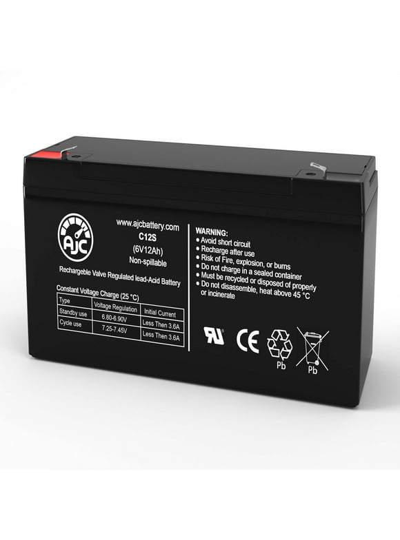AJC Battery Compatible with Interstate BSL0959 6V 12Ah Sealed Lead Acid Battery