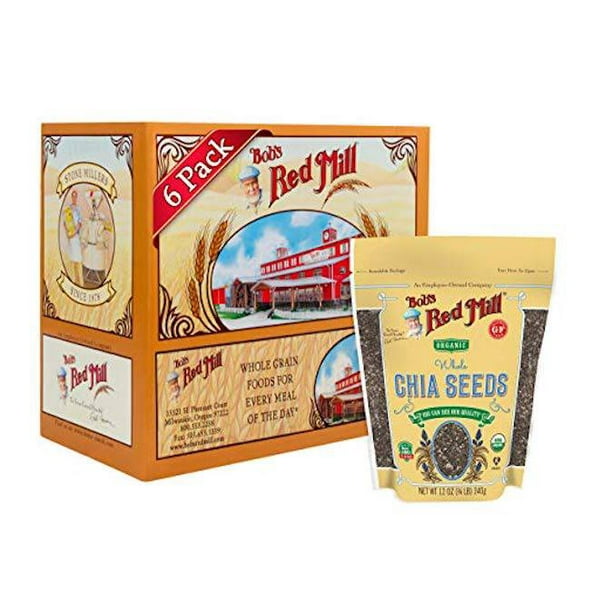 Bob's Red Mill Organic Chia Seeds, 12 Ounce (Pack of 5)