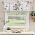 thumbnail image 2 of 2 Pack Valances for Window, Easter Bunny Short Curtains for Kitchen Bedroom Living Room, Spring Flower Daisy Tulips Farmhouse Wood Plank Rod Pocket Small Window Treatment Valance Drapes 42 x 12 Inch, 2 of 8