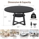 thumbnail image 2 of Yeshouse Mesa de comedor redonda de 120 cm para 4-6 personas, diseño rústico con espacio de almacenamiento, ideal para cocina, comedor, sala, reuniones y apartamento, 2 of 9