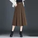 thumbnail image 2 of Falda drapeada versátil para mujer, estilo nuevo, primavera y otoño, elegante, coreana, de longitud media, cintura alta, adelgazante, línea A, 2 of 5