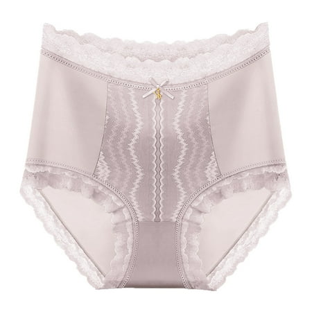 

Yuelianxi Womens High Waist And Abdomen Fashion Lace And Raise The ButtocksPure Brief Panties