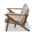 thumbnail image 4 of Baxton Studio Bianca Mid-Century Modern Walnut Wood Light Grey Fabric Tufted 3-Seater Sofa, 4 of 7