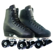 Chicago Skates Men's Deluxe Quad Roller Skates Black Classic Rink Skate, Sizes 5-13