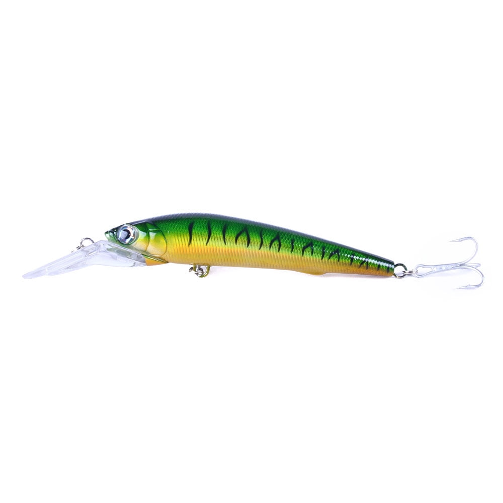 HENGJIA Fishing Lures Large Hard Bait Minnow VIB Lure with Treble Hook Life-Like Swimbait Fishing Bait Popper Crankbait Sinking Lure for Trout Bass Walleye Redfish, 5PCS