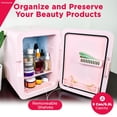 thumbnail image 2 of FRIGIDAIRE EFMIS170-PINK Mini nevera personal portátil compacta, capacidad de 10 l, 15 latas, maquillaje, cuidado de la piel, libre de freón y respetuoso con el medio ambiente, 2 of 5