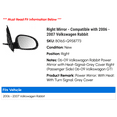 thumbnail image 2 of Right Mirror - Compatible with 2006 - 2007 Volkswagen Rabbit, 2 of 2
