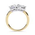 thumbnail image 4 of AFFY Toi Et Moi Ring for Women Pear and Round Cut Lab Created Moissanite Double Stone Engagement Rings Jewelry Gift for Her In 10K Solid Yellow Gold Size-4, 4 of 6
