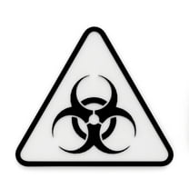 Clever Contraption Sign | Biohazard Triangle Sign | Black & White