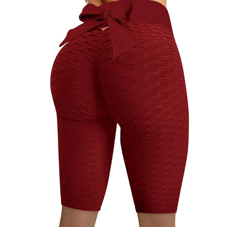 JDEFEG Sheer Yoga Pants For Women Fitness Yoga Women's Tight-Fitting Casual  Shorts Lifting Sports Yoga Pants Teacher Pants Women Polyester Red Xl 