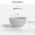 thumbnail image 2 of Wheat Straw Bowls Set of 4 - Large Unbreakable Cereal Bowls - Microwave Safe Bowls for Kitchen - Dishwasher Safe Reusable Big Bowls for Eating Soup, Oatmeal - Microwavable Deep Bowls for Families, 2 of 7