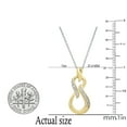 thumbnail image 2 of Dazzlingrock Collection Round White Diamond Swirl Infinity Pendant for Women with 18 Inch Silver Chain (0.10 ctw, Color I-J, Clarity I1-I2) in 14K Yellow Gold, 2 of 3
