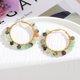 thumbnail image 1 of Xiao Hua Pendientes de piedra natural personalizados, pendientes de piedra natural enroscados en alambre de acero inoxidable, pendientes de cuentas, pendientes de colores retro (negro y verde), 1 of 5