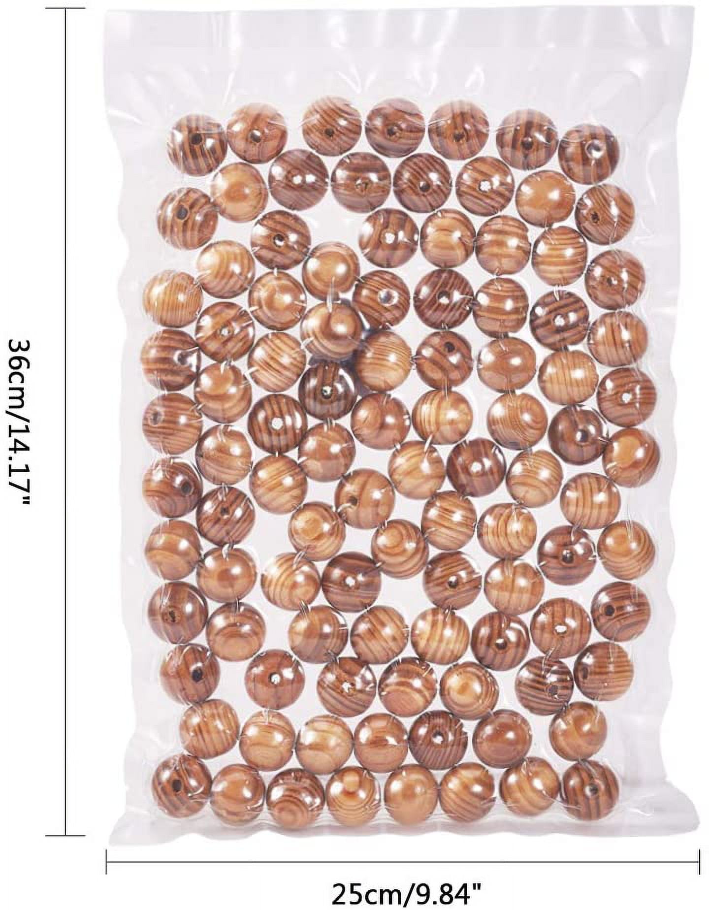 1 Bag 100 pcs 25mm(1 Inch) Dyed Natural Wood Spacer Beads Round Polished Ball Wooden Loose Beads for Bracelet Pendants Crafts DIY Jewelry Making Hole 4.5~6mm