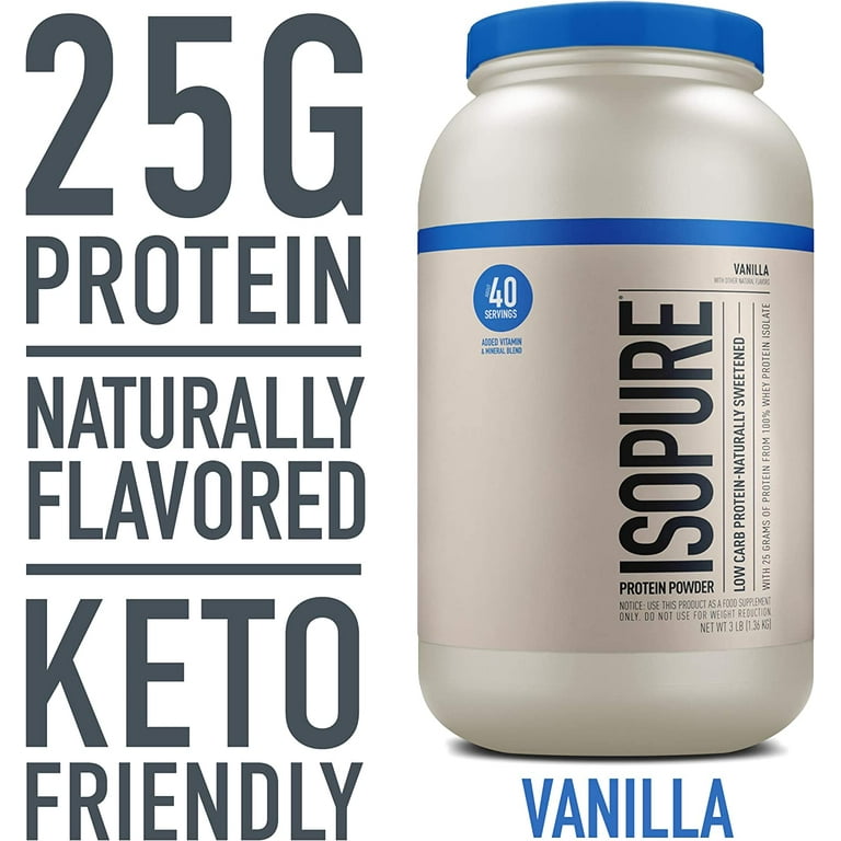 Isopure Zero Carb Protein Isolate, Vanilla Delight (3.4 Pounds)