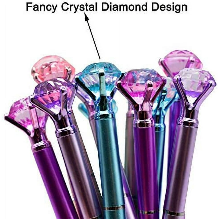 EVNEED 7PCS Diamond Pens Beautiful Metal Ballpoint Pen for  Women,Coworkers,Hostess and Girlfriend