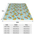 thumbnail image 3 of Bingfone Hot Dog Pizza Print Flannel Fleece Blanket Throw Blanket for Bed,Sofa,Couch,Travel,Camping(50"x40" ), 3 of 8