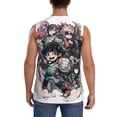 thumbnail image 4 of Cartoon My Hero Academia Men's Tank Top Lightweight Summer Sleeveless Tee Shirt Muscle Tank Tops Workout T-Shirts Casual Athletic Undershirts, 4 of 7