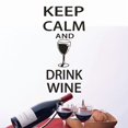 thumbnail image 2 of Adhesivo de pared Keep Calm and Drink Wine (PVC, 28 x 58 cm), 2 of 4
