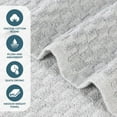 thumbnail image 3 of Superior Juno Viscose Cotton Blend Medium Weight 8 Piece Towel Set, Platinum, 3 of 11