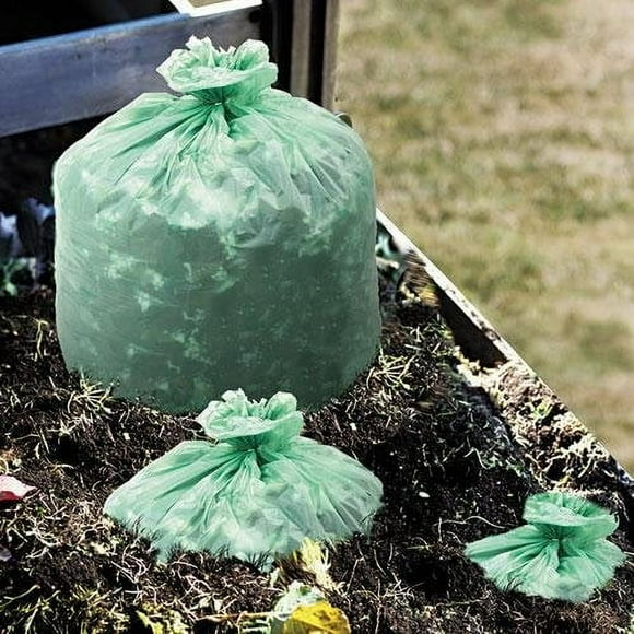 STOR-A-FILE, INC E4248E85 EcoSafe6400 Compostable Compost Bags.85mil, 42 x 48, Green, 40/Box