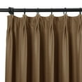 thumbnail image 3 of TWOPAGES Room Darkening 72"x108" Drape Velvet Pinch Pleat Privacy Curtain for Bedroom, 1 Panel, Chocolate, 3 of 6