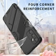 thumbnail image 4 of Allytech Armor Case for Samsung Galaxy A15, Built-in Invisible Kickstand, Camera Screen Protection, Slim Lightweight Four Corners Drop Protection Shockproof Rugged PC Back Case - Black, 4 of 8