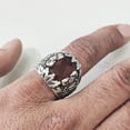 thumbnail image 6 of Red Garnet Ring, Silver Jewelry, 925 Silver Ring, Father's Day, Checker Garnet Scorpion Ring, January Birthstone Ring, Heavy Mens Ring, Spiritual Healing Gemstone, Christmas, Designer Mans Ring, 6 of 8