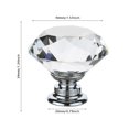 thumbnail image 1 of 16Pcs Transparent Crystal Door Knobs Hardware Diamond Shape Design Crystal Glass Knobs, 1 of 7