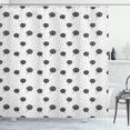 thumbnail image 1 of Ambesonne Dandelion Shower Curtain, Springtime Flower Fluff, 69"Wx75"L, Black and White, 1 of 3