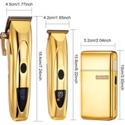 Roziapro Hair Clippers and Foil Shavers Kit for Men Rechargeable Cordless Barber Trimmer with Guards