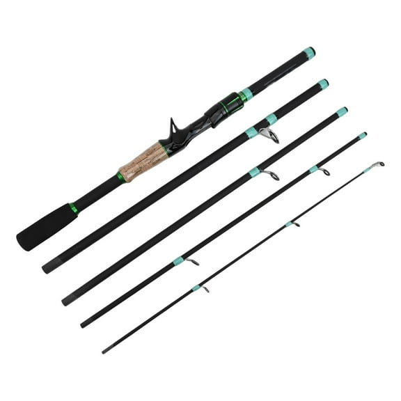 qiya 1.65m-2.1m 4/5 section fiberglass Spinner Baitcasting Fishing Rod M tone