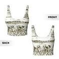 thumbnail image 5 of Haiem Rice Harvest Pattern Womens Sports Bra - U Neck Padded Low Impact Yoga Bra Workout Crop Top Gym Moisture-Wicking Workout Vest -XX-Large, 5 of 9