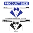 thumbnail image 2 of Apuakthei 2 piezas de esmoquin formal para perro, collar de bandana para boda, collar de perro con pajarita, collar de pajarita ajustable para perro, 2 of 6